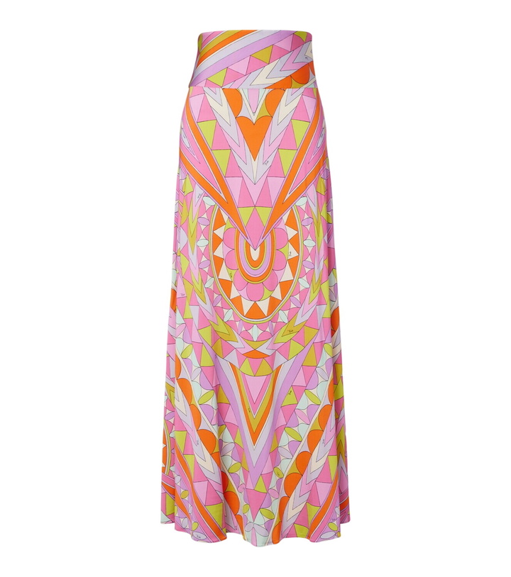 Photo: Pucci Manuba jersey satin maxi skirt