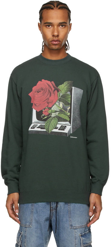 Photo: Undercoverism Green Computer Roses Sweatshirt