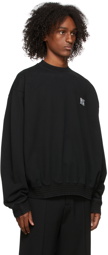 We11done Black Metal Logo Sweatshirt