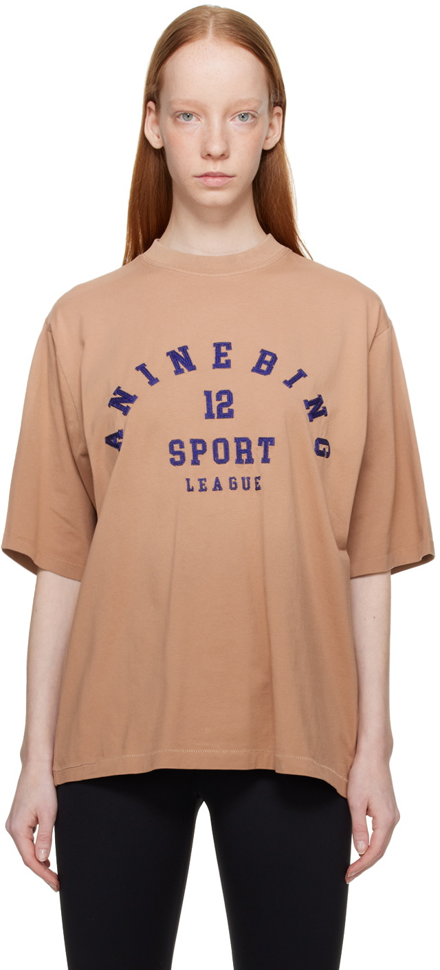 ANINE BING Brown Caden T Shirt ANINE BING