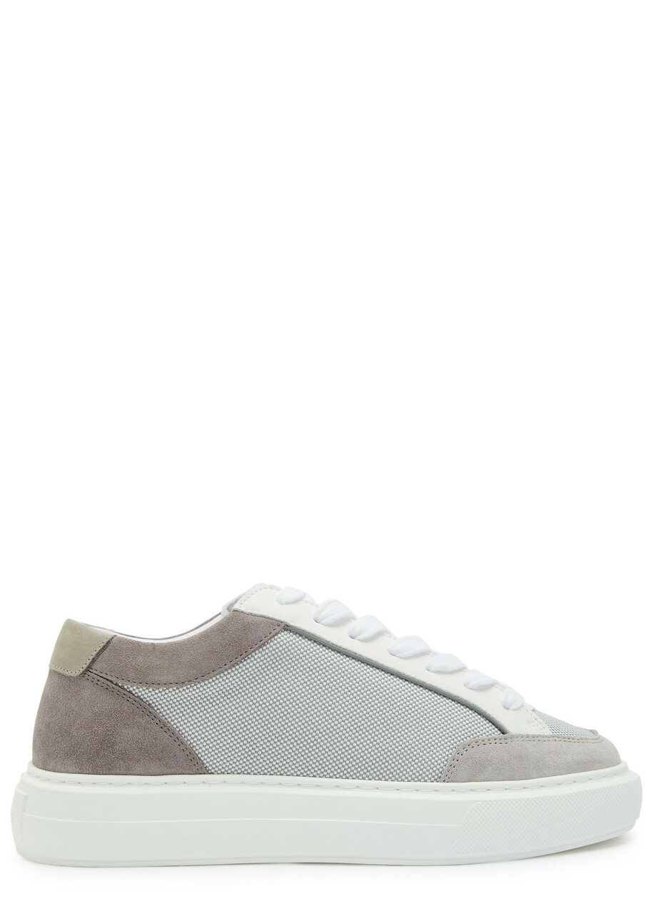 Cleens Luxor Panelled Woven Sneakers White