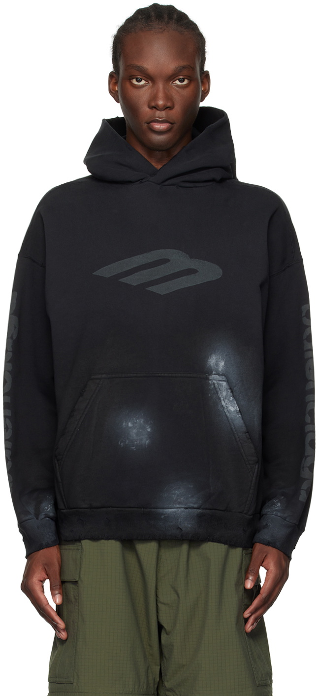 BALENCIAGA＊3B STENCIL HOODIE MEDIUM ダメージパーカー＊送込 Balenciaga 3B Stencil Hoodie Medium Fit | Saks Fifth Avenue