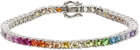 Hatton Labs Silver Rainbow Tennis Bracelet