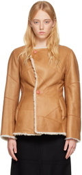 by Malene Birger Beige Albertas Shearling Reversible Jacket