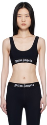 Palm Angels Black Logo Sport Bra