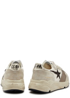 Golden Goose Running Sole Panelled Nylon Sneakers Cream