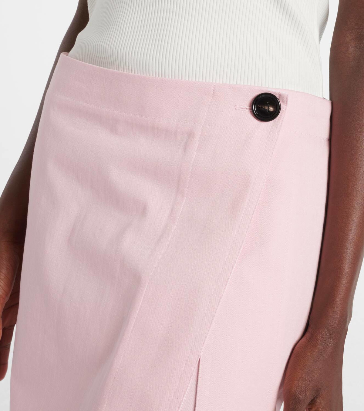 Bottega Veneta Cotton twill midi skirt