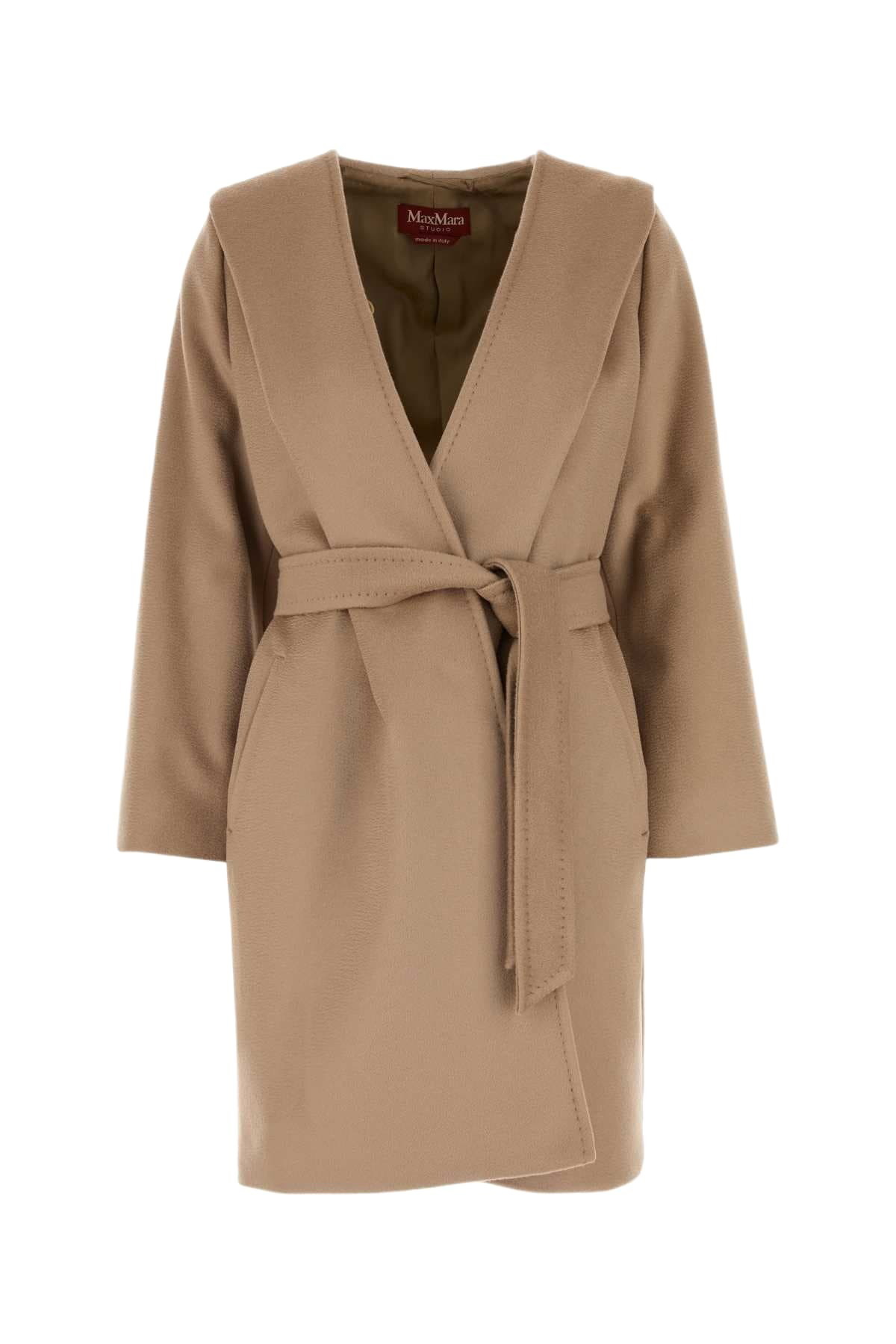ジャケット Max Mara Wrap coat in brown cashmere Max Mara Wrap Coat, Size 6 US