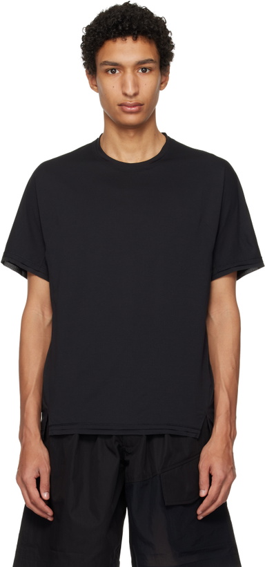 Photo: Y-3 Black Running Short Sleeve T-shirt
