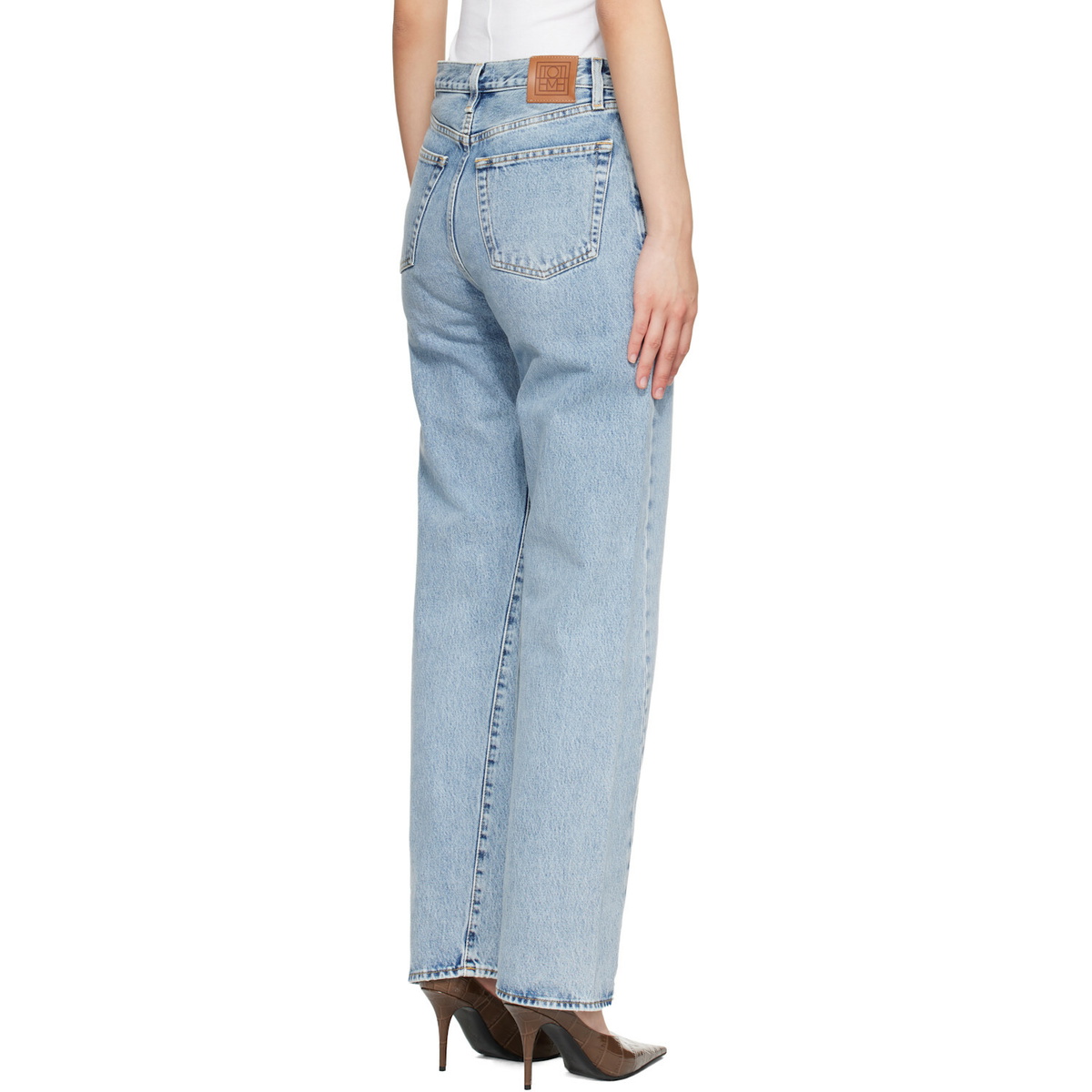 TOTEME Blue Twisted Seam Full Length Jeans