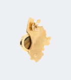 Ysso Crescent Sun 24kt gold-plated earrings