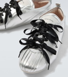 Simone Rocha Ballerina Grip metallic leather sneakers