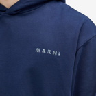 Marni Men's Floral Logo Hoodie in Blue Kyanite