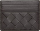 Bottega Veneta Brown Intrecciato Credit Card Holder