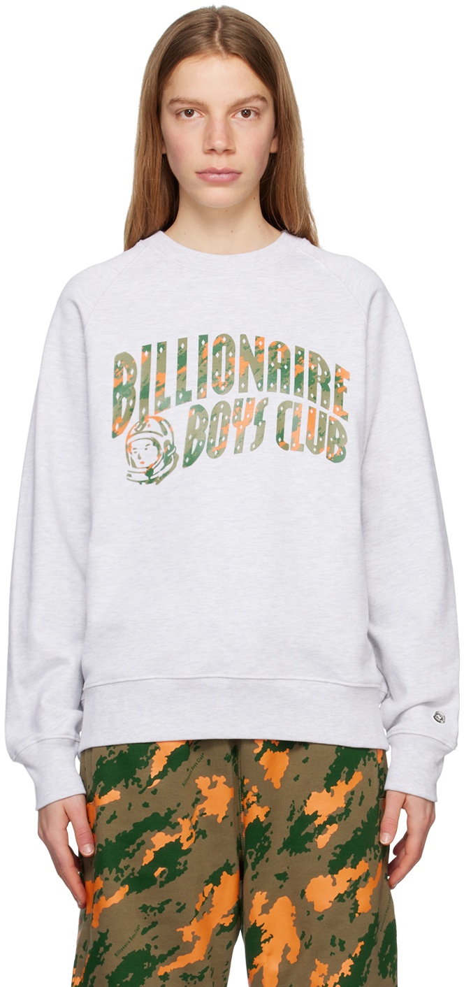 Billionaire Boys Club Gray Camo Arch Logo Sweatshirt Billionaire Boys Club