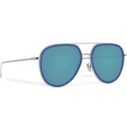 Berluti - Aviator-Style Silver-Tone Sunglasses - Silver