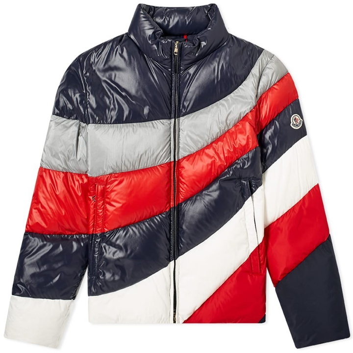 Photo: Moncler Argento Panel Stripe Down Jacket