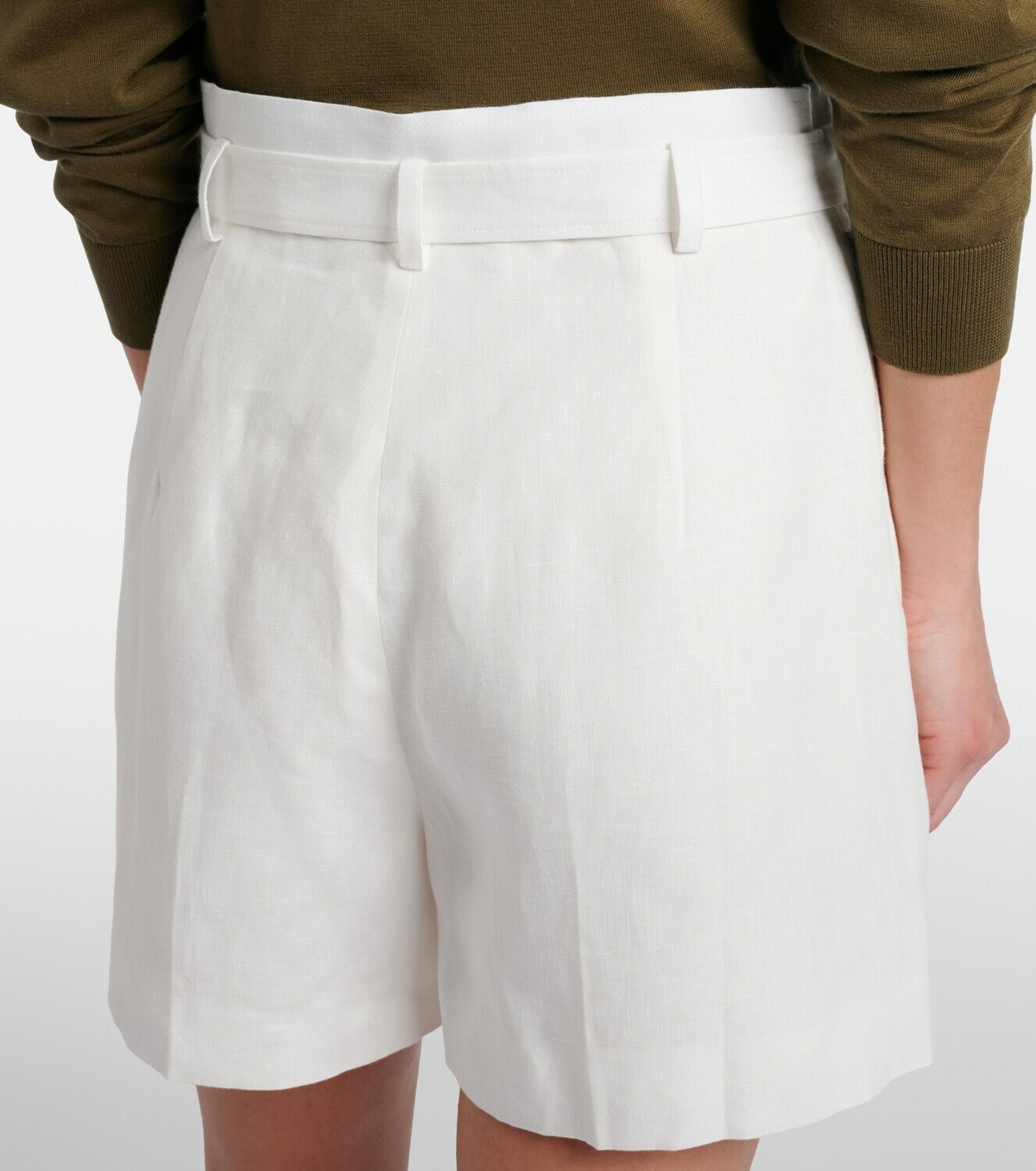 Ralph Lauren Collection Denise belted linen shorts