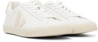 VEJA White & Beige Esplar Leather Sneakers