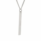 MM6 Maison Margiela Men's Pendant Necklace in Polished Palladio 