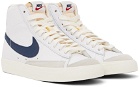 Nike White & Navy Blazer Mid '77 Sneakers