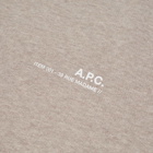 A.P.C. Item Logo Crew Sweat in Beige Clair Marl