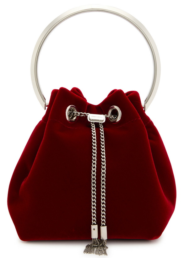 Photo: Jimmy Choo Bon Bon Velvet Bucket bag - Red - One Size