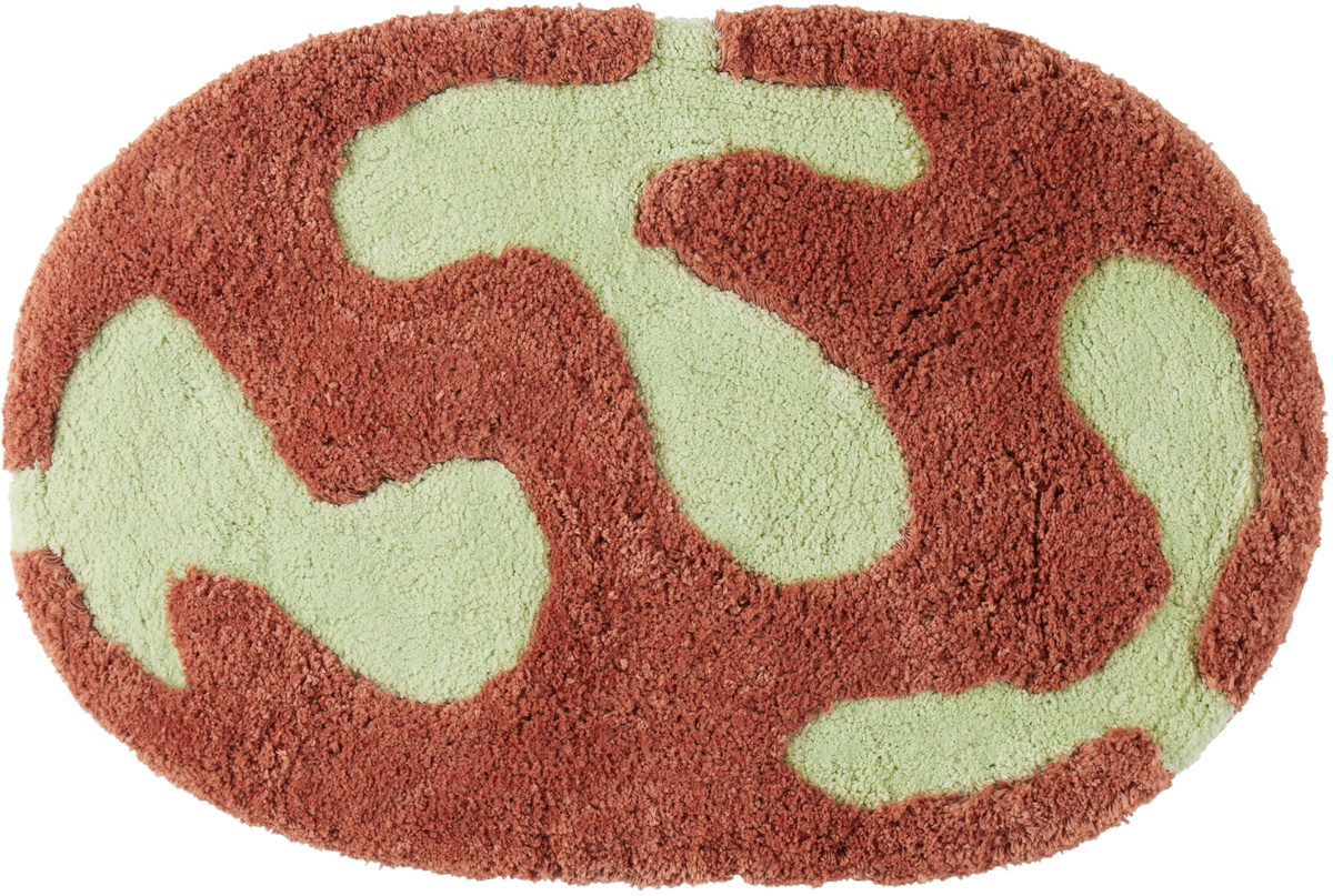 Mush Studios Burgundy & Green Doma Bath Mat