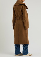 JW Anderson Belted Wool Wrap Coat Brown