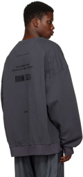 Juun.J Gray Main Lettering Sweatshirt