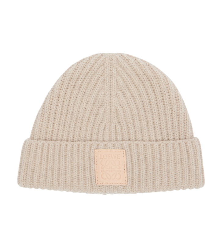 Photo: Loewe Anagram ribbed-knit cashmere beanie