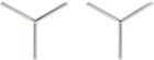 Y/Project Silver 'Y' Stud Earrings