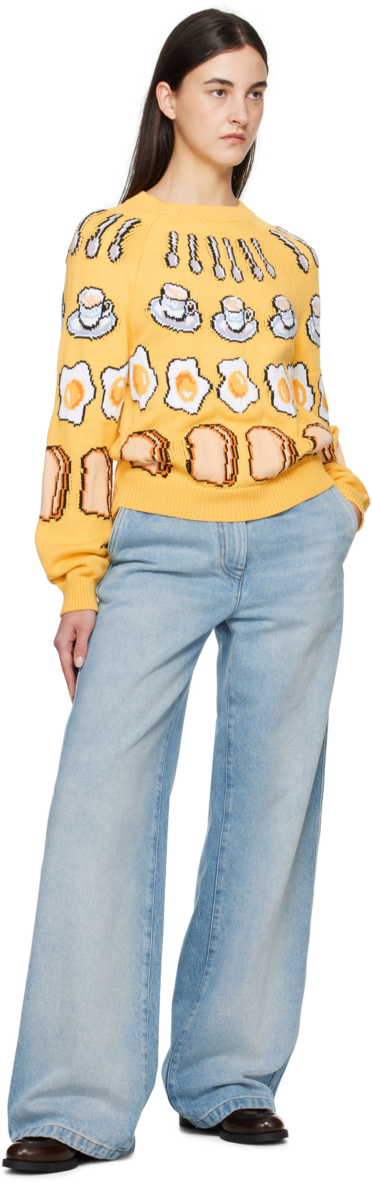 Moschino Yellow Colazione Sweater
