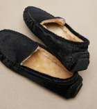 The Row Lucca calf hair loafers