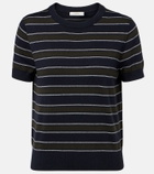 Vince Striped cotton and cashmere sweater