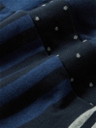 Kingsman - Set of Three Jacquard-Knit Cotton-Blend Socks - Blue