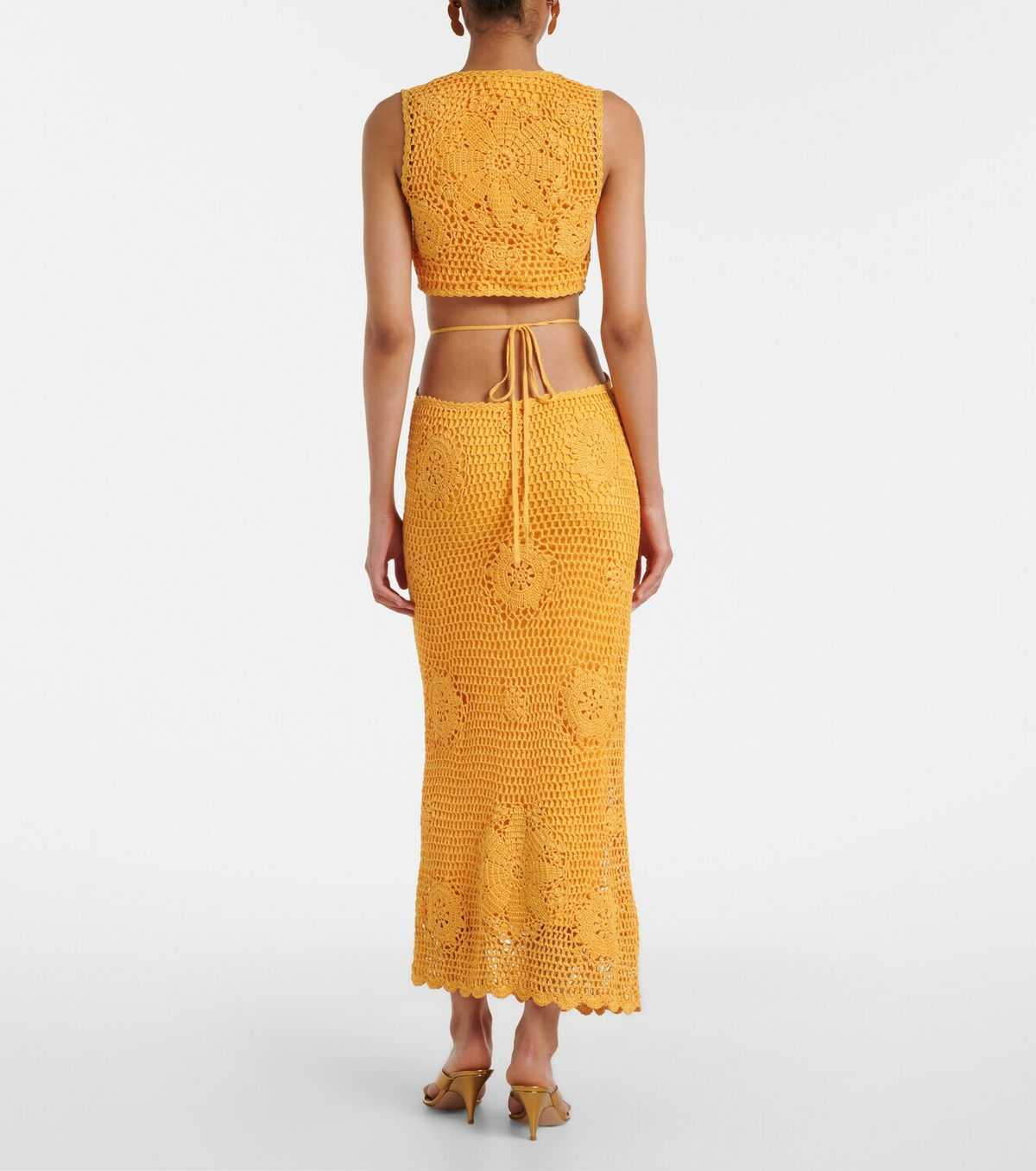 Simkhai Lyla crochet floral cotton maxi dress