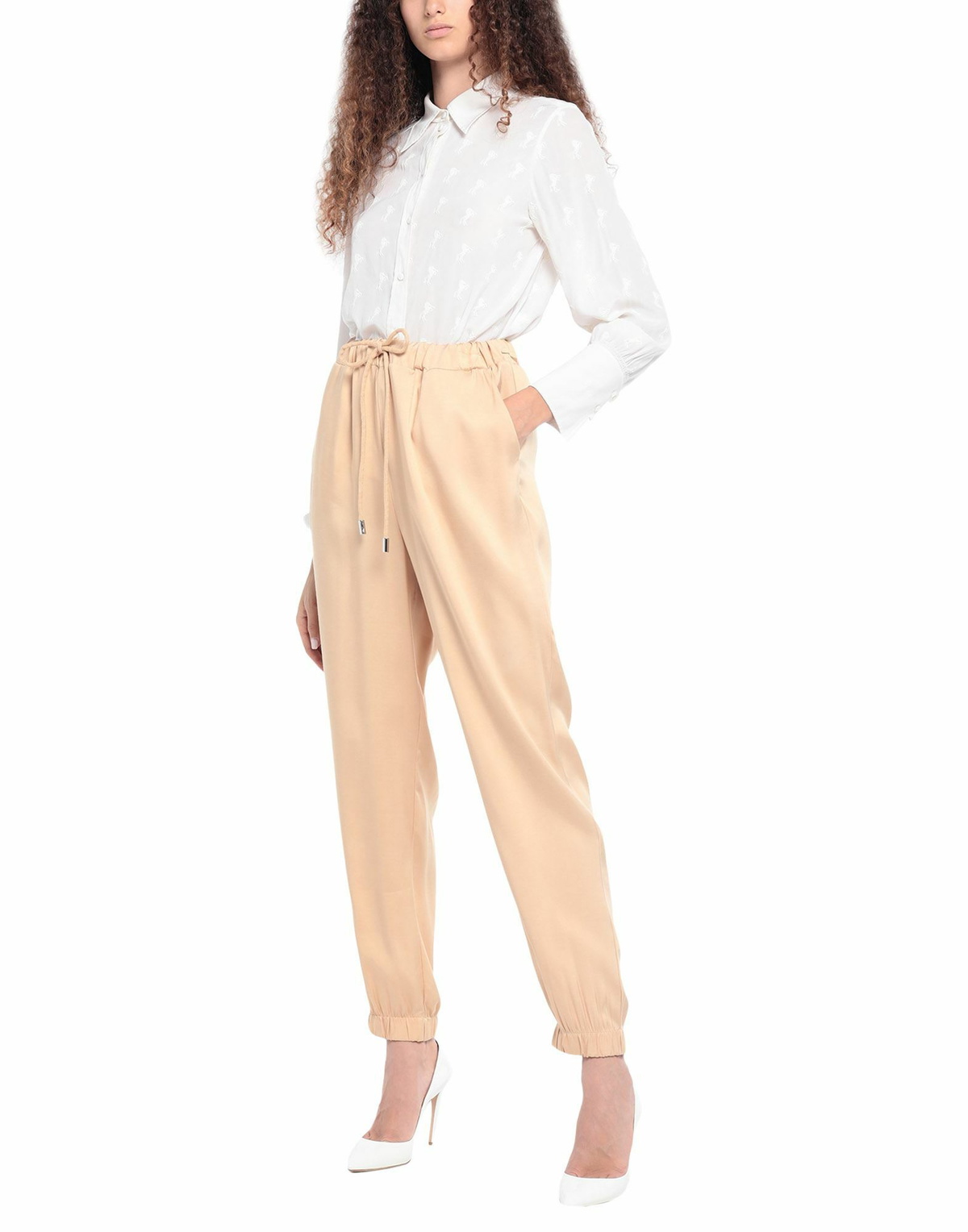Manila Grace Womens Pants in Beige