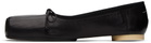 MM6 Maison Margiela Black Square Toe Ballerina Flats