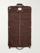 Bennett Winch - S.C. Holdall Convertible Full-Grain Leather and Cotton-Twill Weekend Bag - Brown