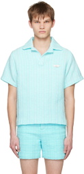 young n sang Blue Stripe Polo