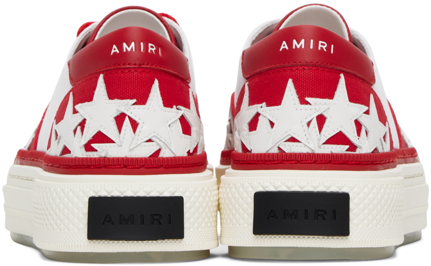 【AMIRI】レッド＆ホワイト Stars Low スニーカー AMIRI Red & White Stars Low Sneakers Amiri