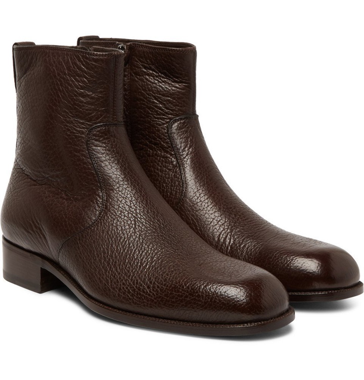 Photo: TOM FORD - Wilson Full-Grain Leather Boots - Chocolate