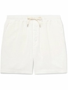 Altea - Samuel Straight-Leg Linen Drawstring Shorts - White