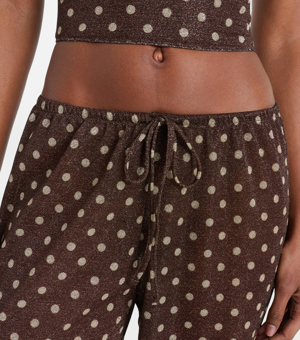 Oséree Lumière polka-dot tapered pants