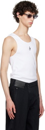 JW Anderson White Anchor Logo Tank Top