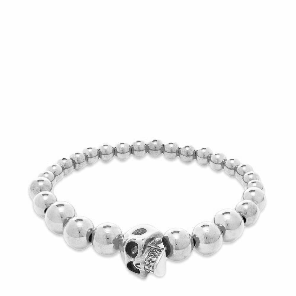Alexander McQueen Men's Skull Ball Bracelet in Silver Alexander McQueen