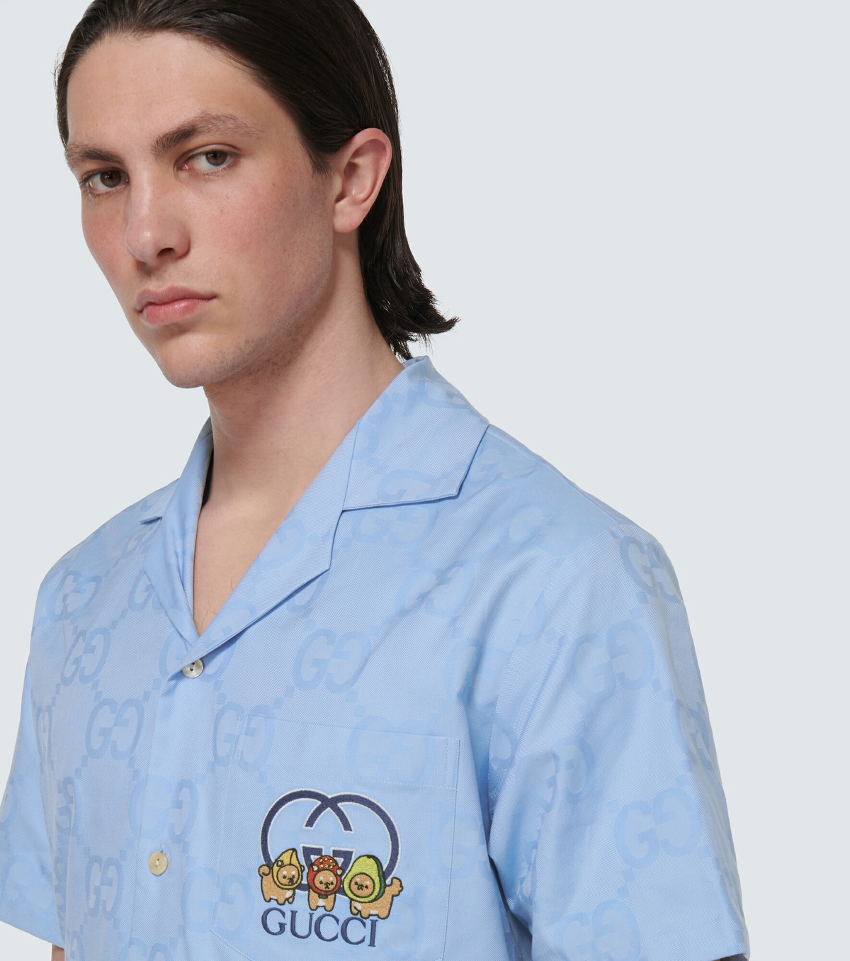 Gucci Gucci Porter silk twill bowling shirt Gucci