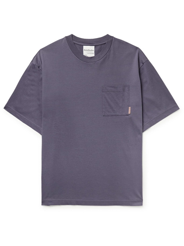 Photo: Acne Studios - Oversized Cotton-Jersey T-Shirt - Purple