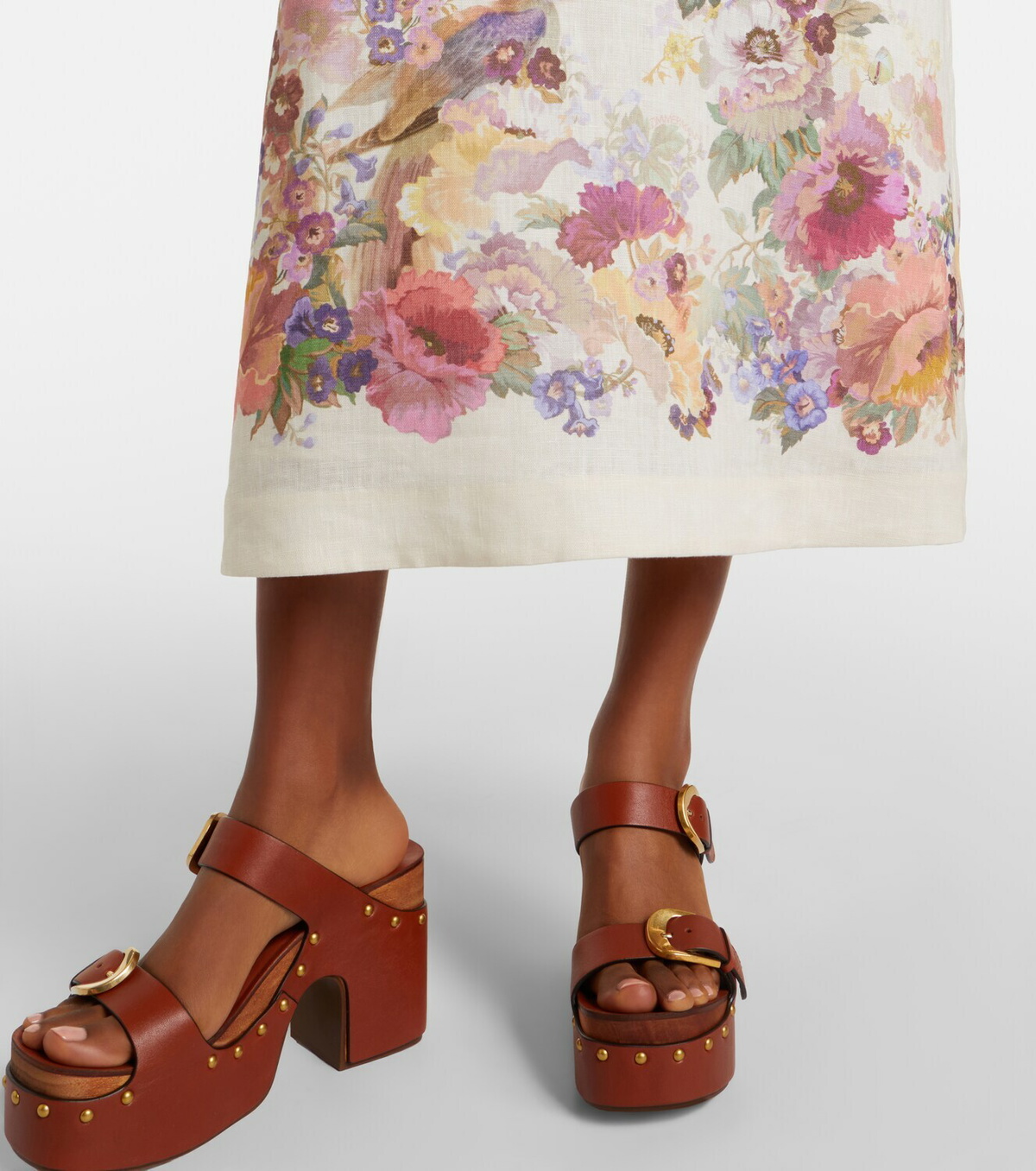 Zimmermann Alchemy floral linen midi dress